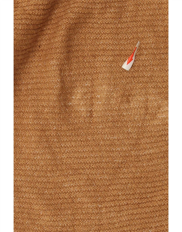 Oasis Suéter de gran tamaño con cuello vuelto para mujer UK 10 Small Beige Acrílico