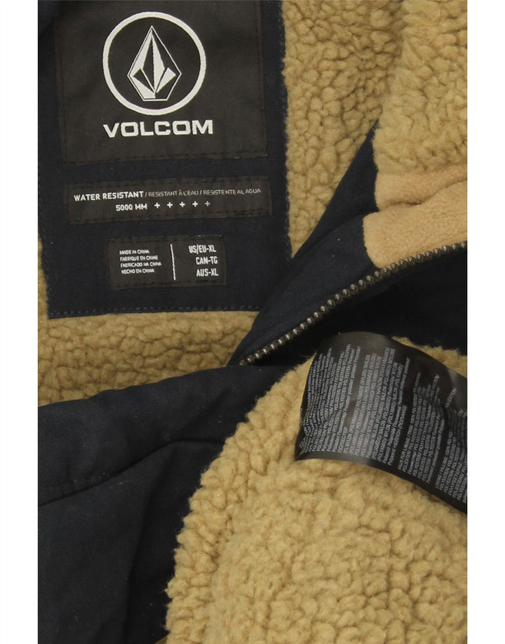 Volcom Parka con capucha para hombre UK 42 XL Algodón azul marino