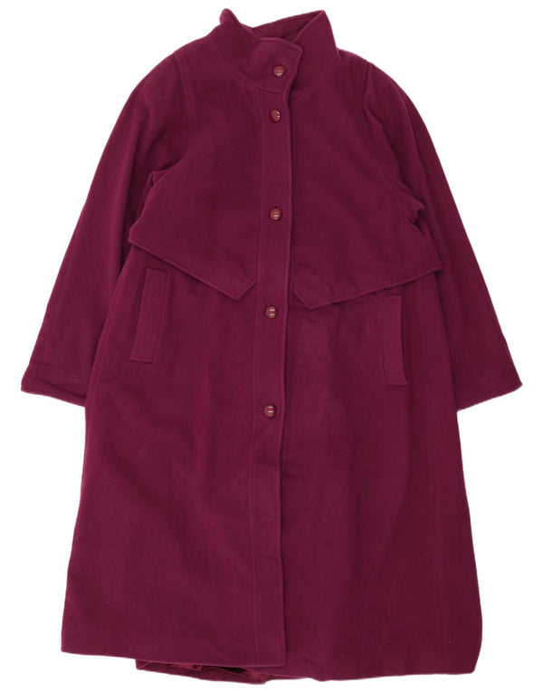 LONDON FOG Gabardina para Mujer US 10 Lana Púrpura Grande