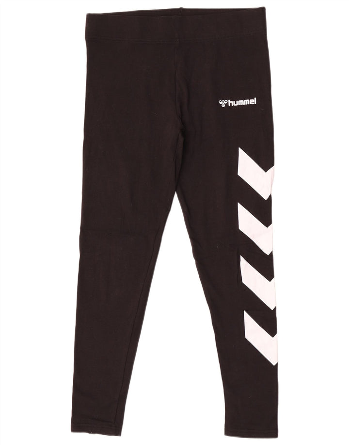 Hummel Leggings gráficos para mujer UK 44 Mediano Negro Colorblock Algodón