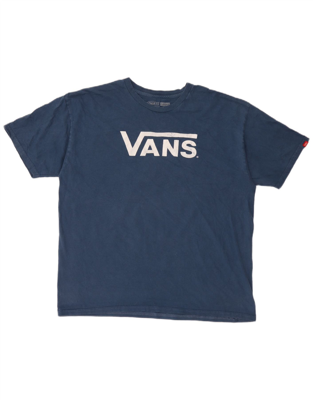 Vans Hombre Camiseta Gráfica Top XL Algodón Azul