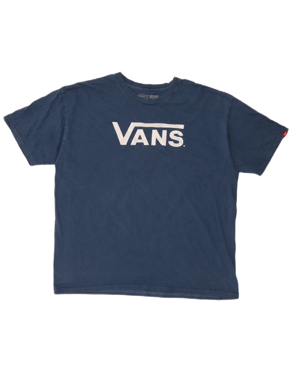 Vans Hombre Camiseta Gráfica Top XL Algodón Azul