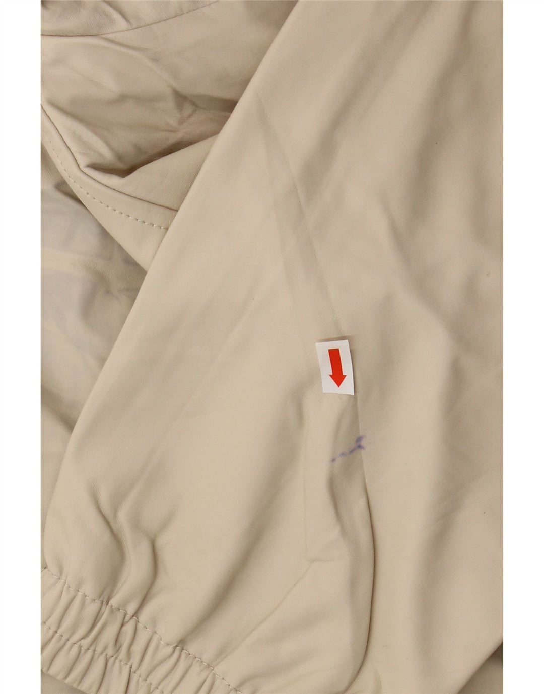 Zara Mujer Abrigo Cortavientos Con Capucha UK 46 Grande Poliéster Beige