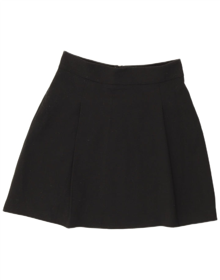 Marks & Spencer Falda acampanada para mujer UK 10 Small W29 Poliéster negro