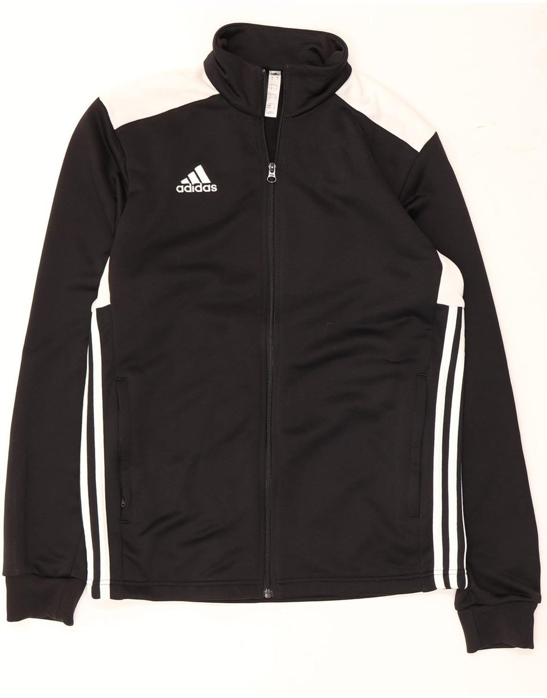 Adidas Hombre Chándal Top Chaqueta Mediano Negro Colorblock Poliéster