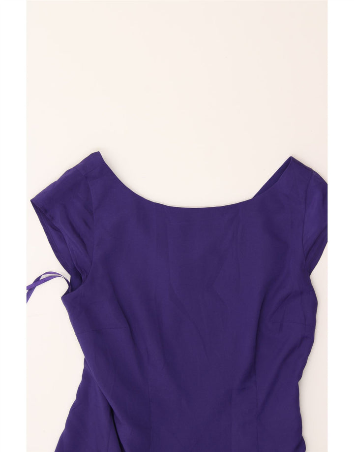 COAST Womens Ruffle Sheath Dress UK 8 Small Purple Polyester Vintage Coast and Second-Hand Coast from Messina Hembry 