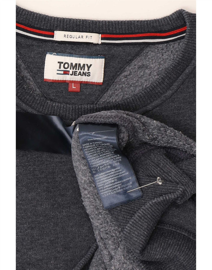 Tommy Hilfiger Hombre Regular Fit Sudadera Jumper Grande Azul Marino Algodón