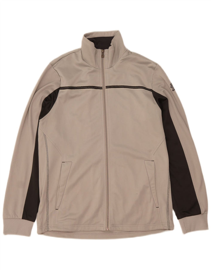 Lotto Hombre Chándal Top Chaqueta Grande Gris Colorblock Poliéster