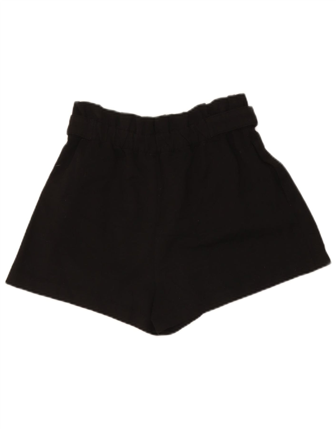 Zara Mujer Trafaluc Pantalones Cortos Casuales De Tiro Alto Mediano W26 Poliéster Negro
