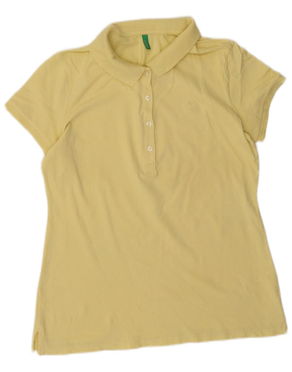 Benetton Polo Mujer UK 42 Medio Amarillo