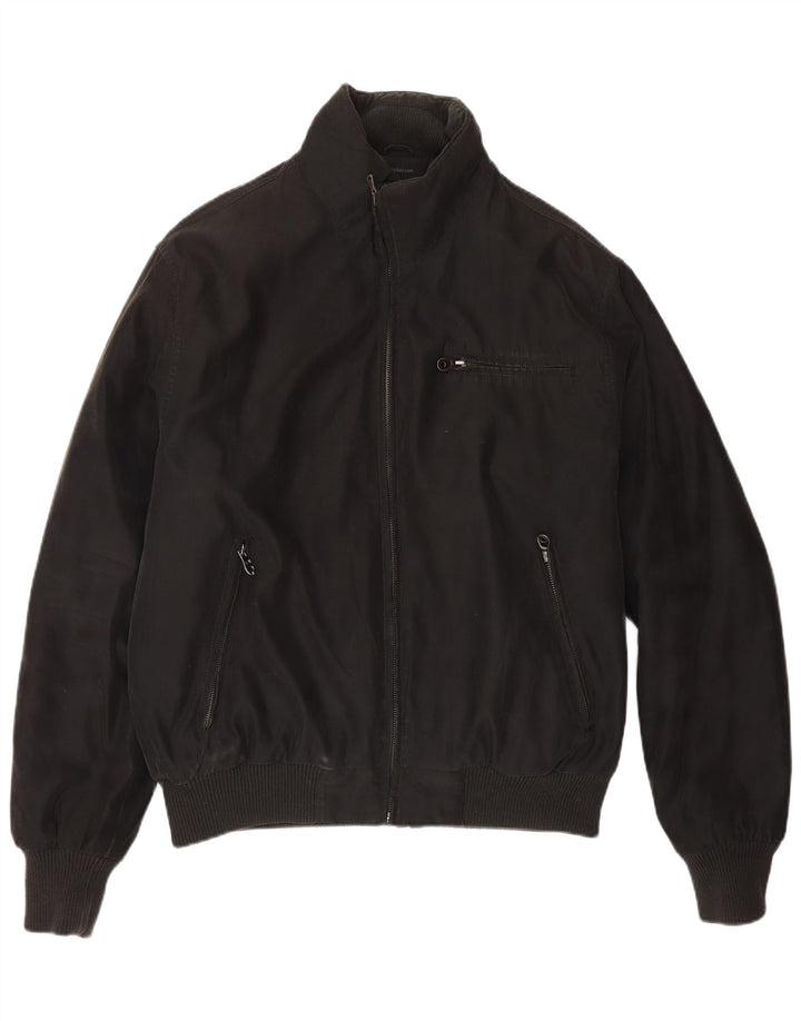 Polbot Chaqueta Bomber para Hombre UK 40 Grande Poliéster Negro