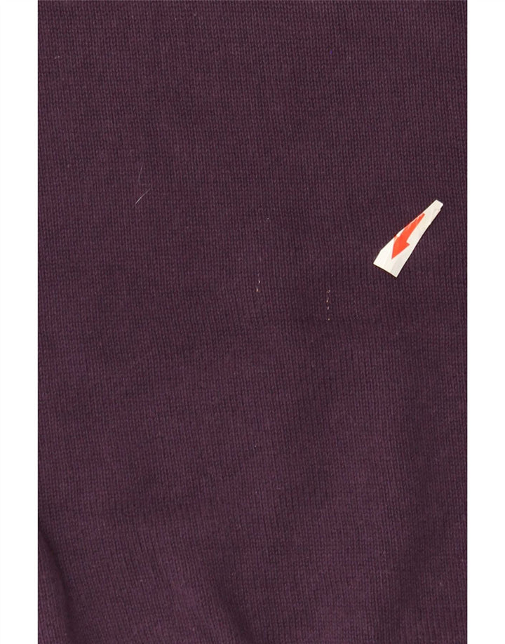 Marks & Spencer Jersey de corte regular con cuello en V para hombre de algodón morado medio