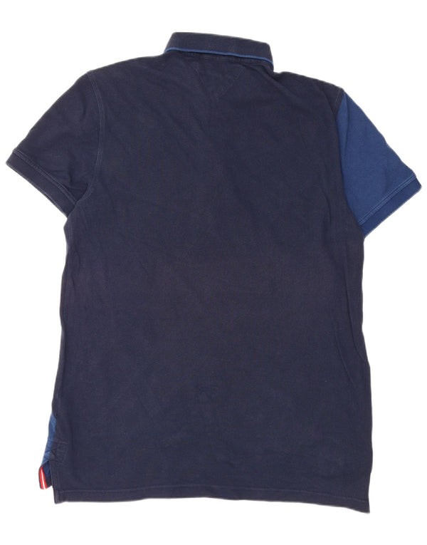 Polo Tommy Hilfiger para hombre de algodón a rayas azul marino grande