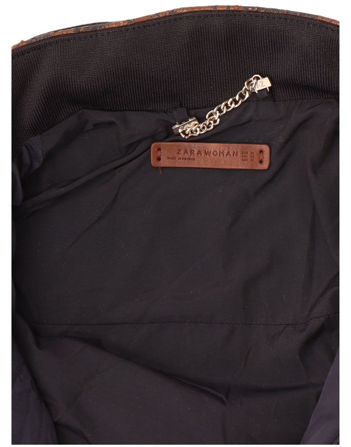 Zara Mujer Chaqueta Acolchada UK 6 XS Azul Marino