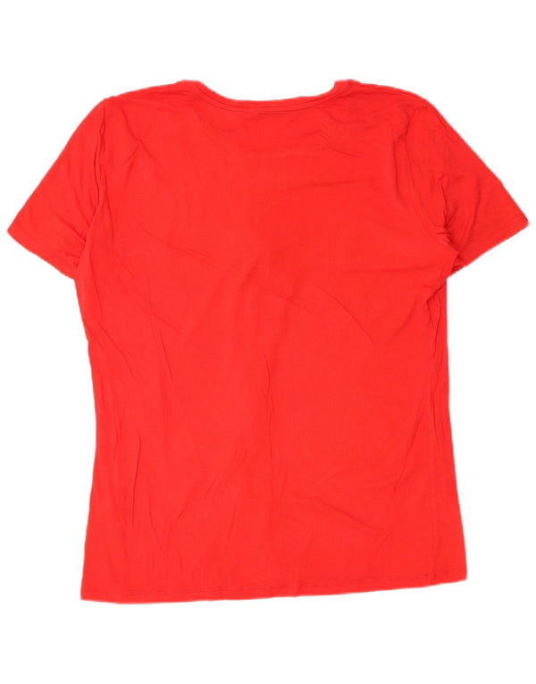 Guess Camiseta Mujer Top UK 40 Large Viscosa Roja
