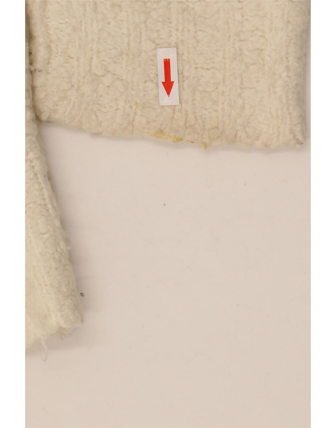 Vintage mujeres de gran tamaño barco cuello jersey suéter Reino Unido 14 blanco medio