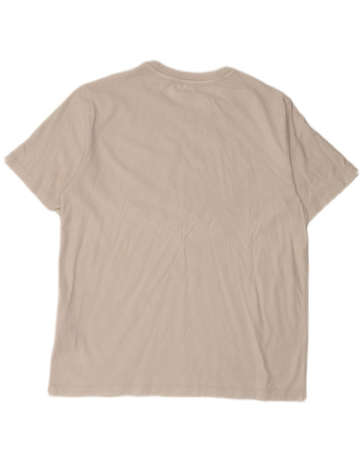 LEVI'S Camiseta gráfica para hombre Top grande de algodón blanco roto