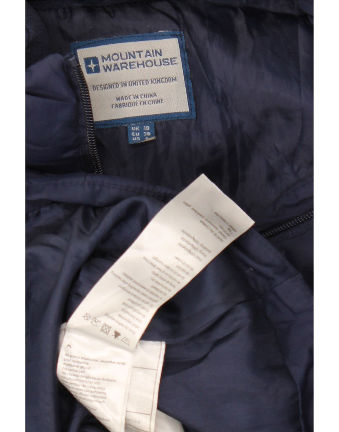 Chaleco acolchado para mujer Mountain Warehouse UK 40 Small Poliéster azul marino