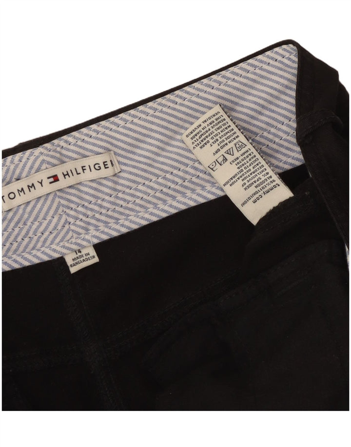 TOMMY HILFIGER Pantalones casuales con corte de bota para mujer US 14 XL W36 L30 Negro