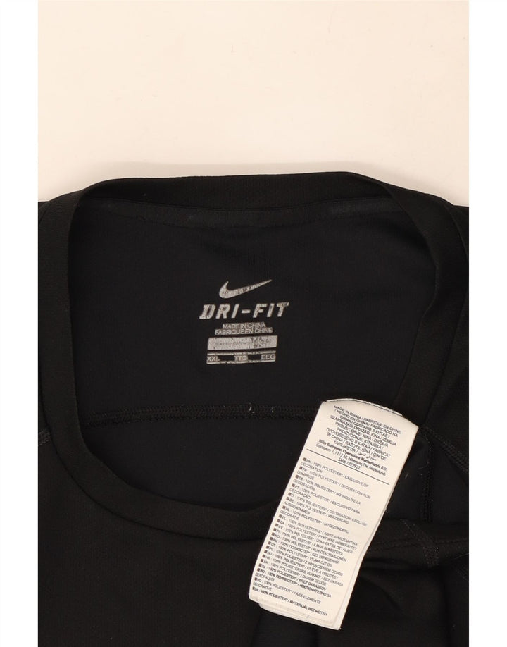 Nike Camiseta Dri Fit para hombre Top 2XL Poliéster negro