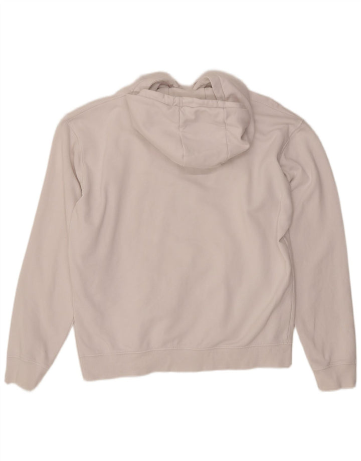 KARL KANI Jersey con capucha y estampado holgado para hombre, talla pequeña, algodón blanco