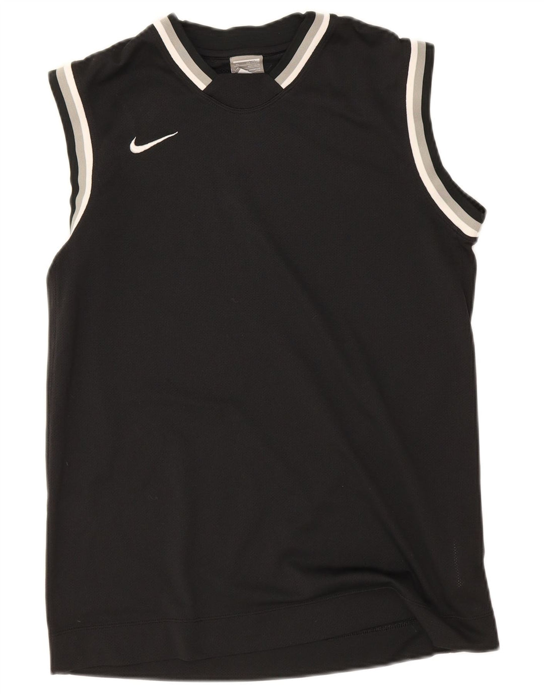 Nike Camiseta sin mangas para niño 13-14 años XL Negro Rayas Poliéster