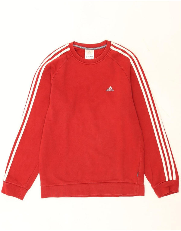 Adidas Hombre Sudadera Jumper Small Rojo Colorblock Algodón