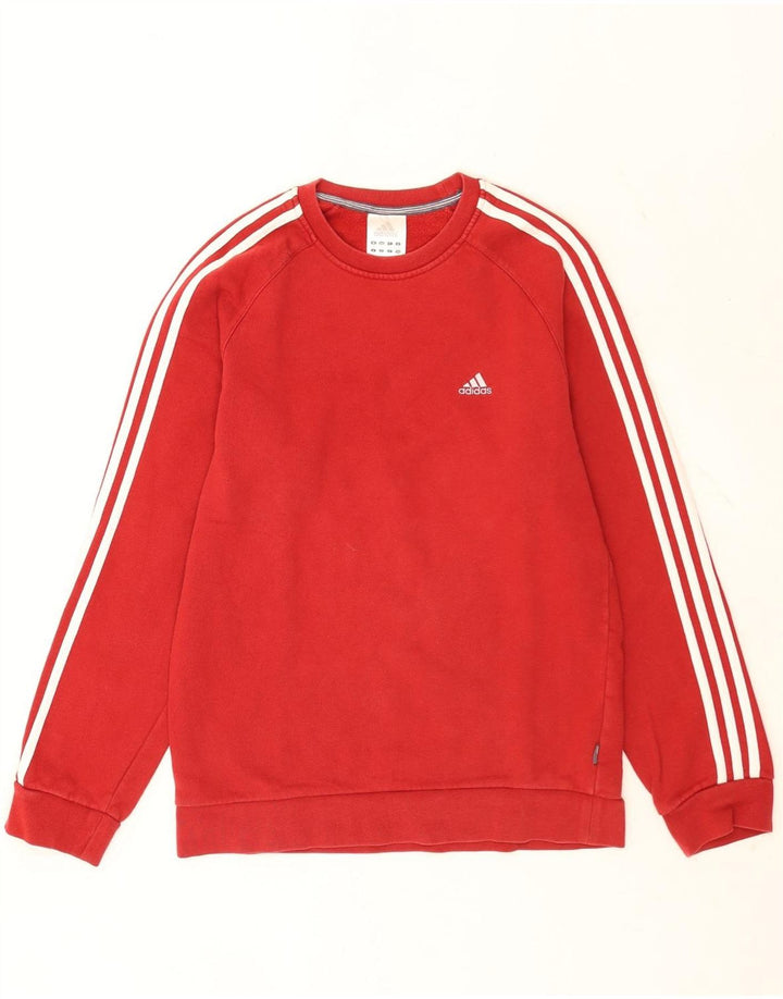 Adidas Hombre Sudadera Jumper Small Rojo Colorblock Algodón