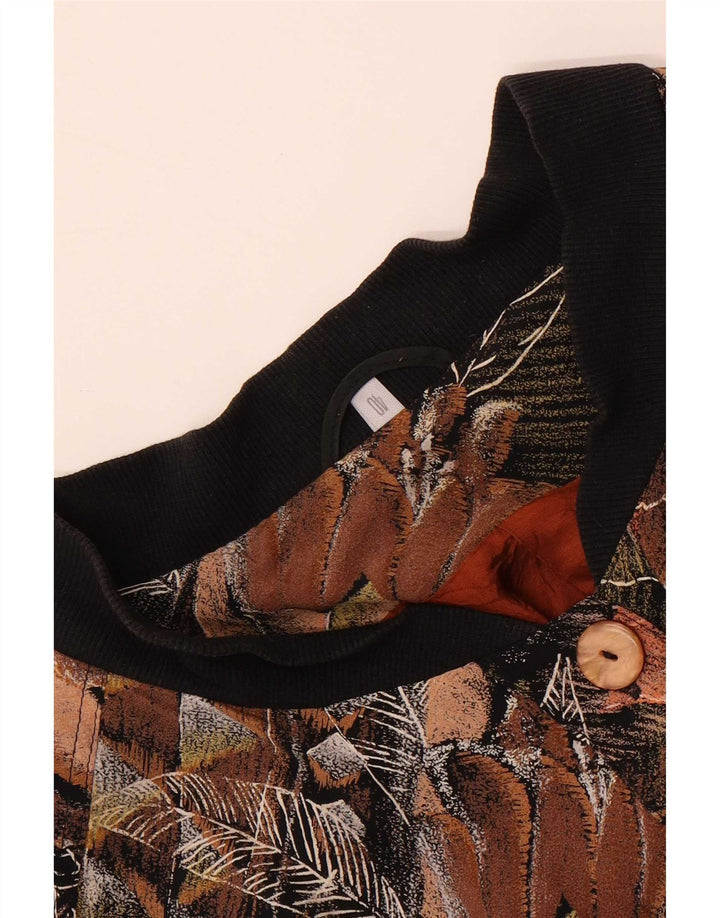 Vintage mujer bomber chaqueta EU 40 marrón medio floral