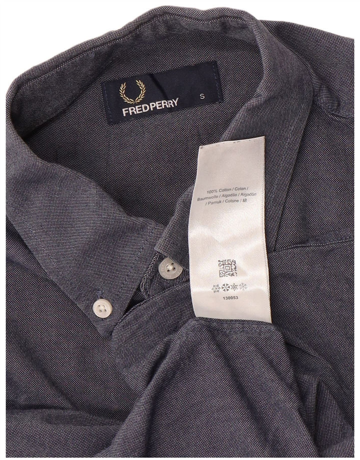 Camisa Fred Perry Hombre Small Azul Marino Algodón