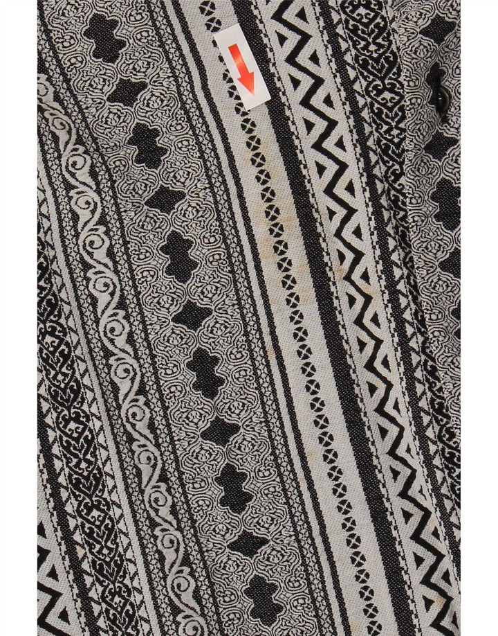 Camisa vintage para hombre Viscosa a rayas grises grandes
