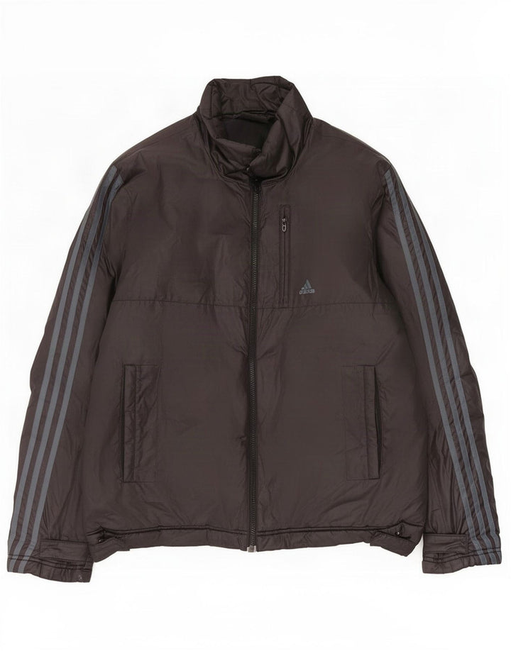 Adidas Chaqueta acolchada para hombre UK 38 Medium Negro Poliéster