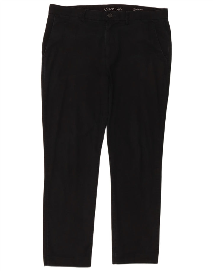 Pantalones chinos ajustados Calvin Klein para mujer W33 L27 Algodón negro