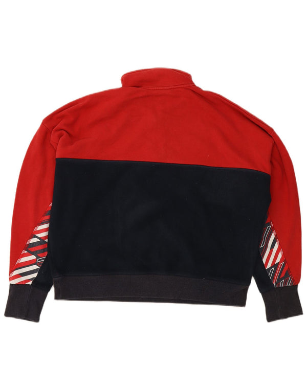 SUPERDRY Jersey corto de forro polar extragrande para mujer UK 46 Large Red Colourblock