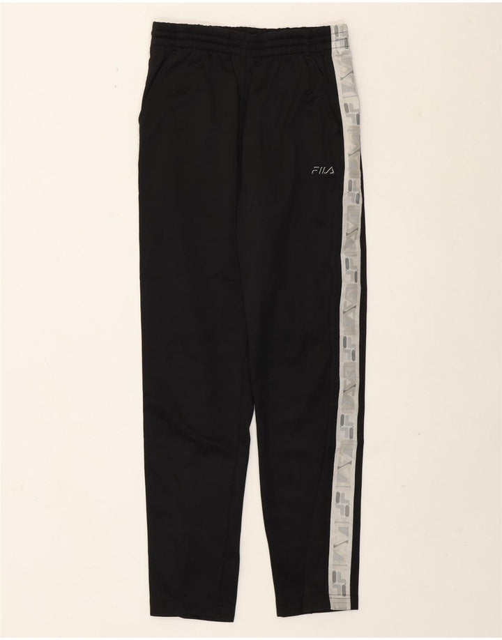Fila Mujer Pantalones De Chándal Gráfico IT 42 Medium Black Colourblock