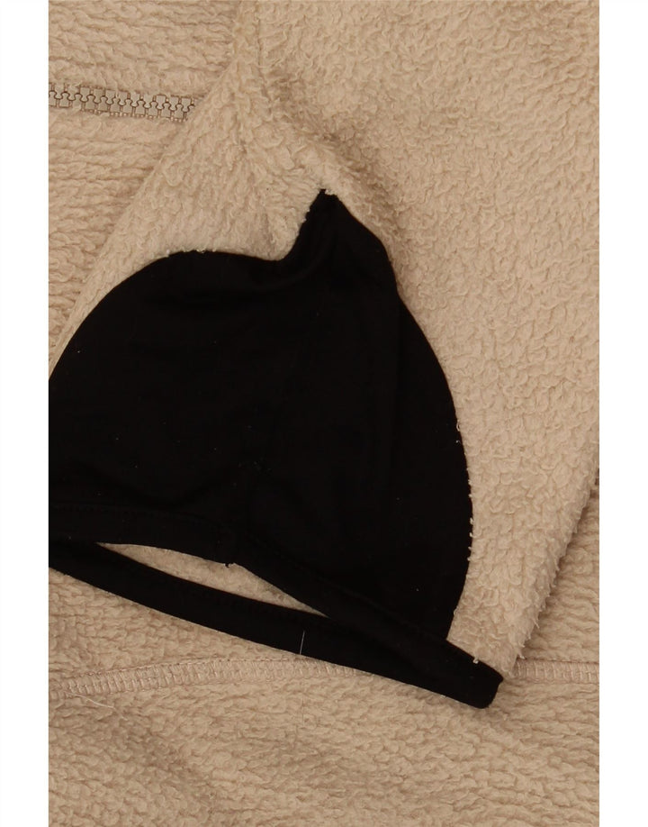 FILA Chaqueta polar para hombre UK 36 Small Beige Colorblock Poliéster