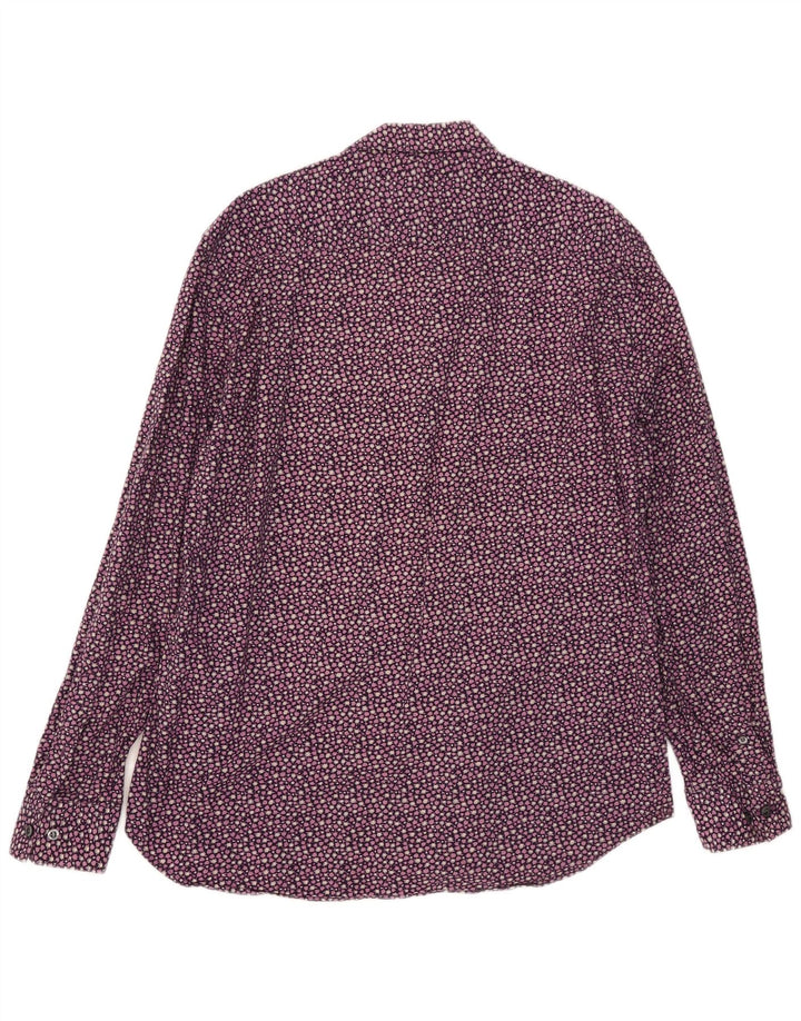 Camisa para hombre de French Connection, talla grande, de algodón, color morado y floral