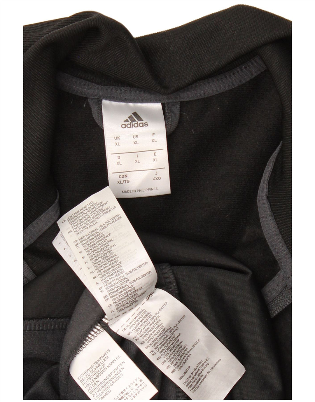 Adidas Hombre Chándal Top Jacket XL Gris Colorblock Poliéster