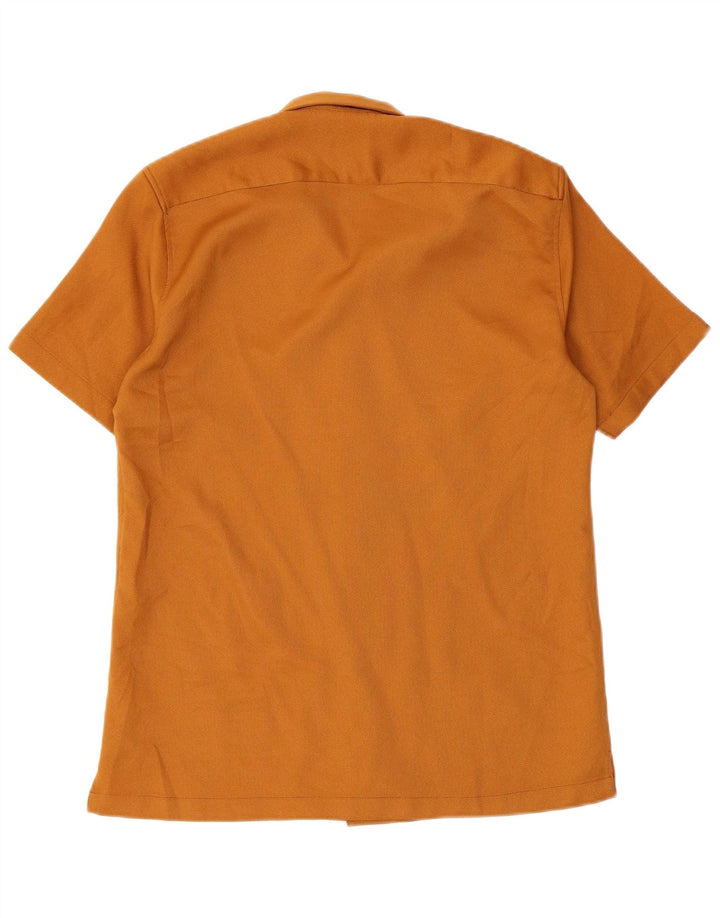 Zara Hombre Camisa De Manga Corta De Corte Relajado Small Marrón