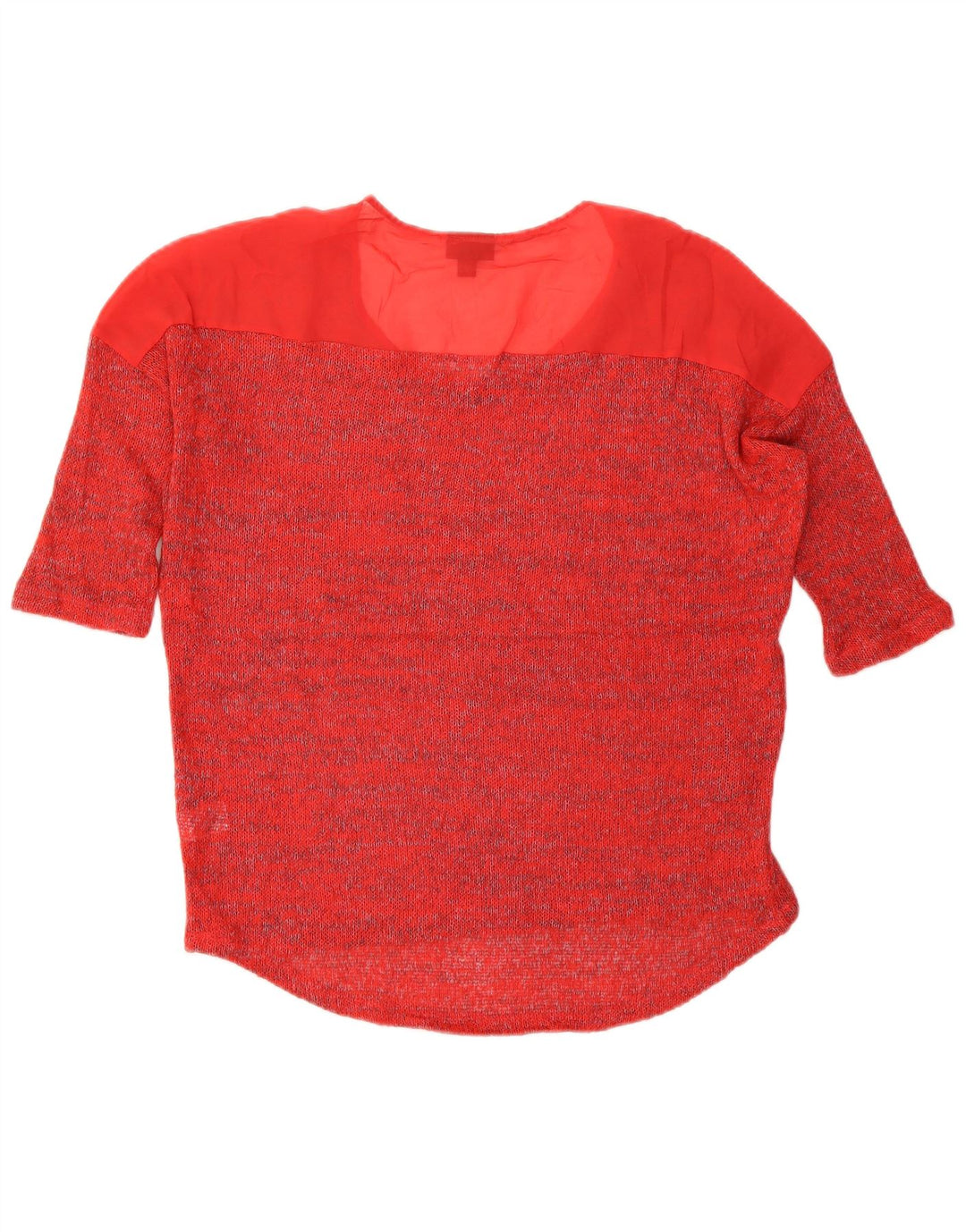 MOSSIMO Suéter tipo jersey con cuello redondo y manga 3/4 para mujer UK 46 Large Red Moteado