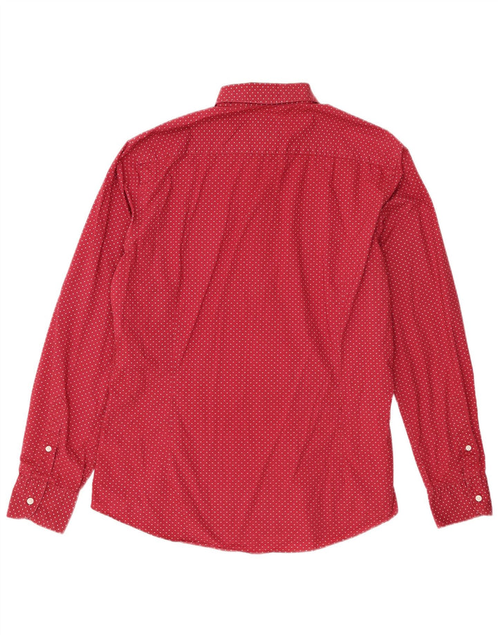 Camisa Massimo Dutti Hombre Large Borgoña Manchada