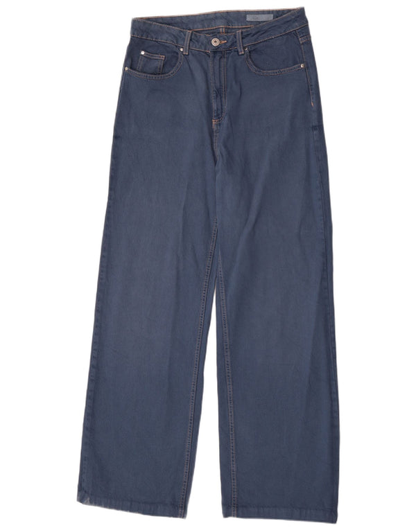 Marks & Spencer Vaqueros de pierna ancha para mujer UK 12 Medium W31 L31 Azul marino Algodón