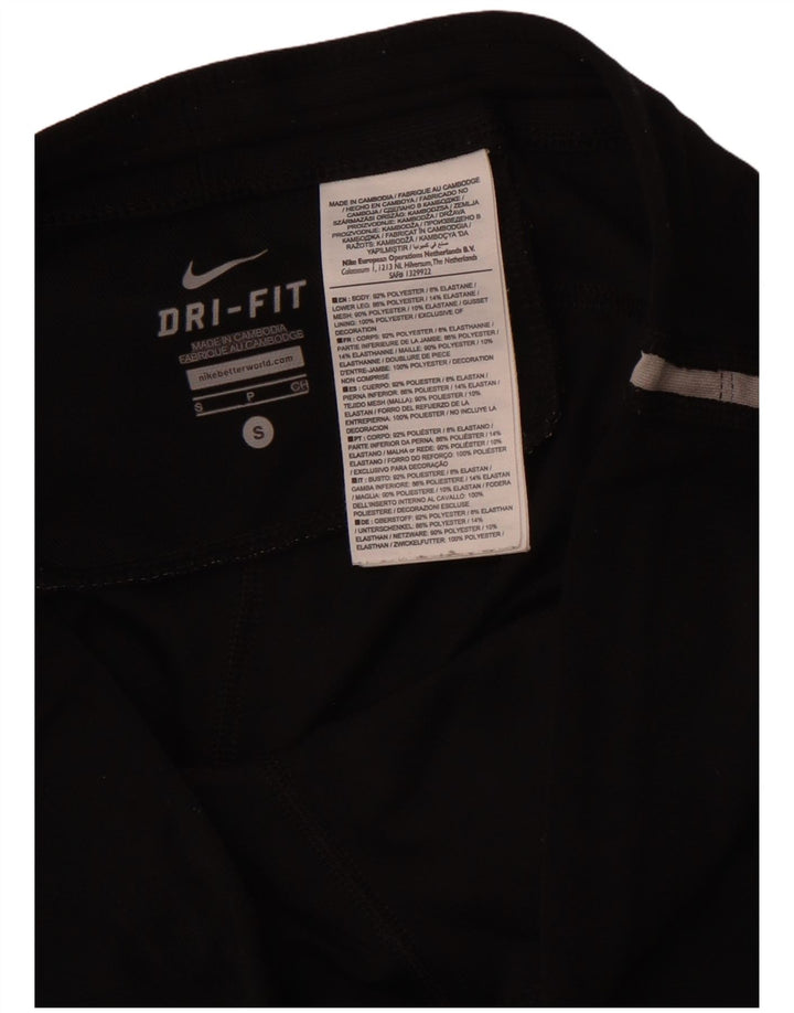 NIKE Womens Dri Fit Bermuda Sport Shorts UK 8 Small Black Polyester