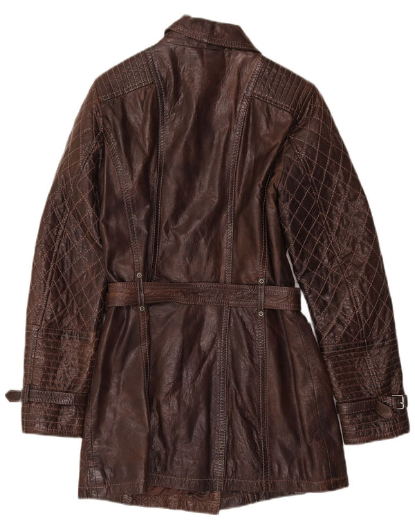 Gipsy - Abrigo de piel para mujer, talla 40, talla pequeña, color marrón