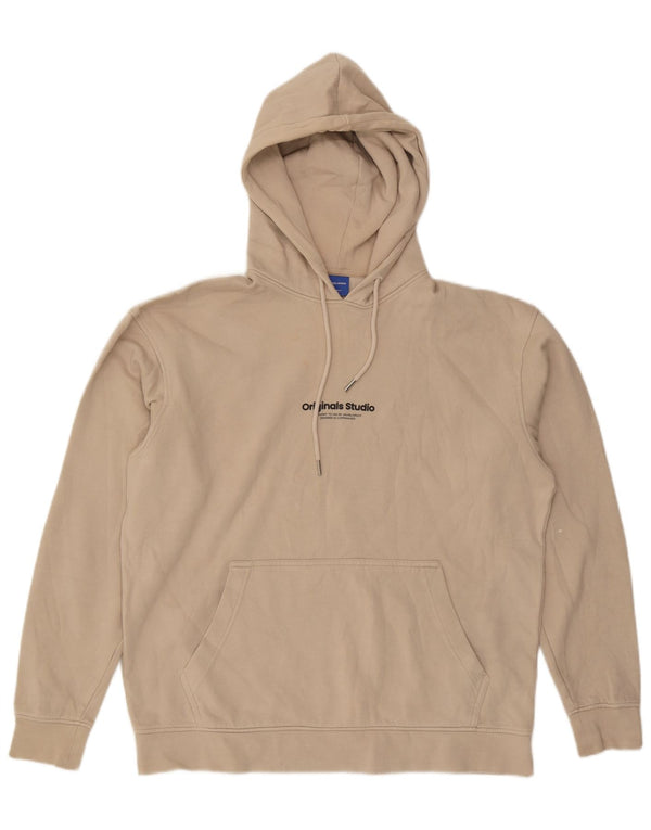 Jack & Jones Hombre Sudadera con Capucha Jumper XL Beige Algodón