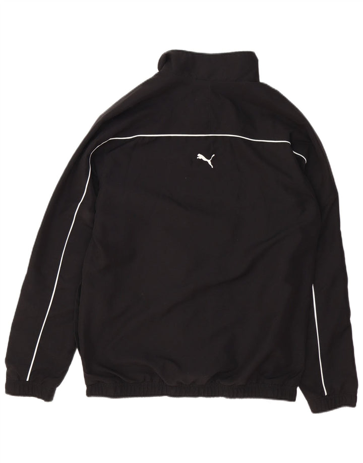 PUMA Mens Graphic Chándal Top Chaqueta Pequeña Negro