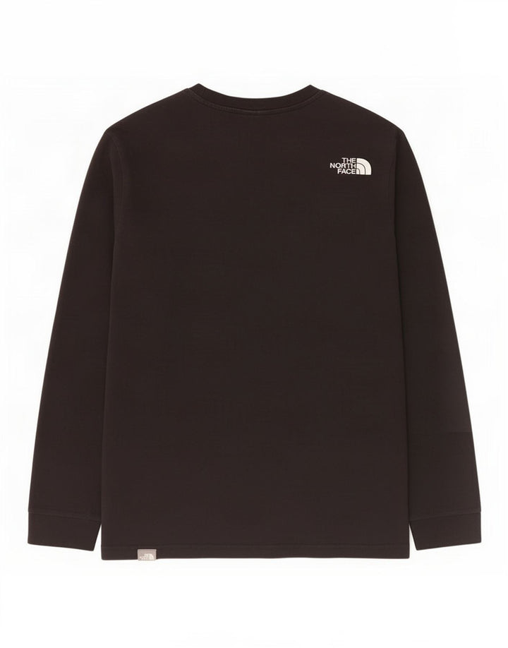 The North Face Hombre Top Manga Larga Pequeño Algodón Negro