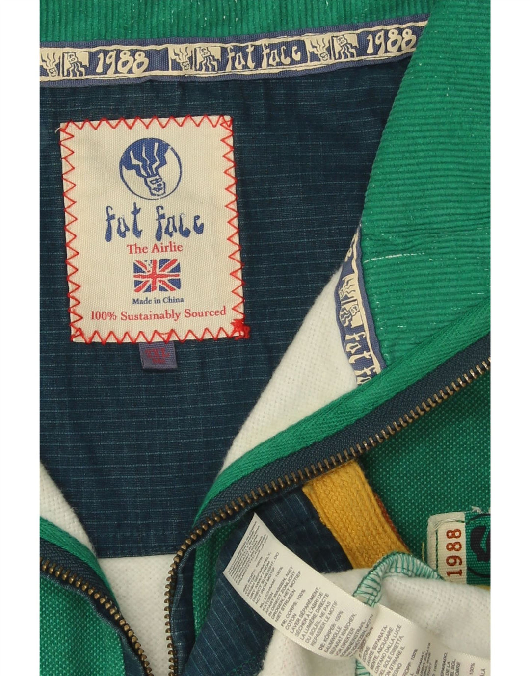 Sudadera con gráfico de Irlanda de Fat Face para hombre Jersey 2XL Algodón verde