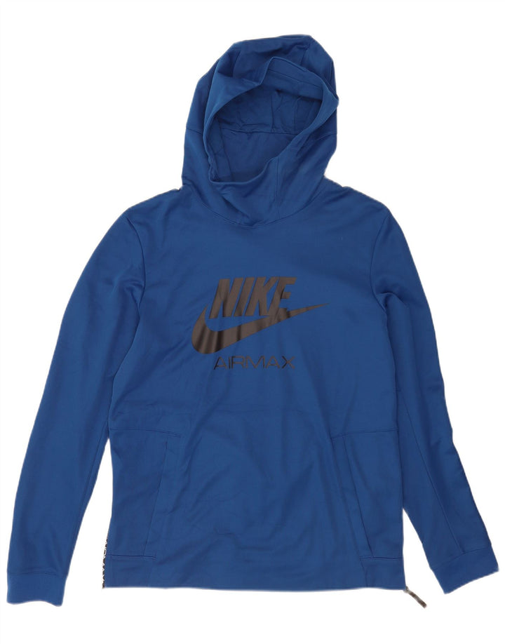 Nike Hombre Sudadera Con Capucha Gráfica Jersey De Algodón Azul Medio