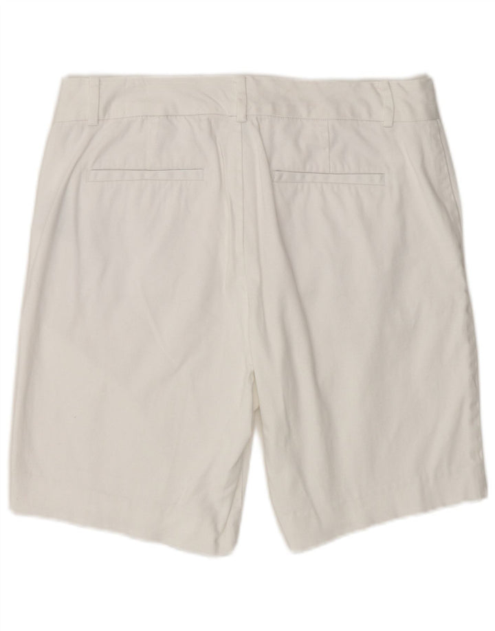 Ralph Lauren pantalones cortos chinos para mujer US 8 mediano W32 algodón blanco